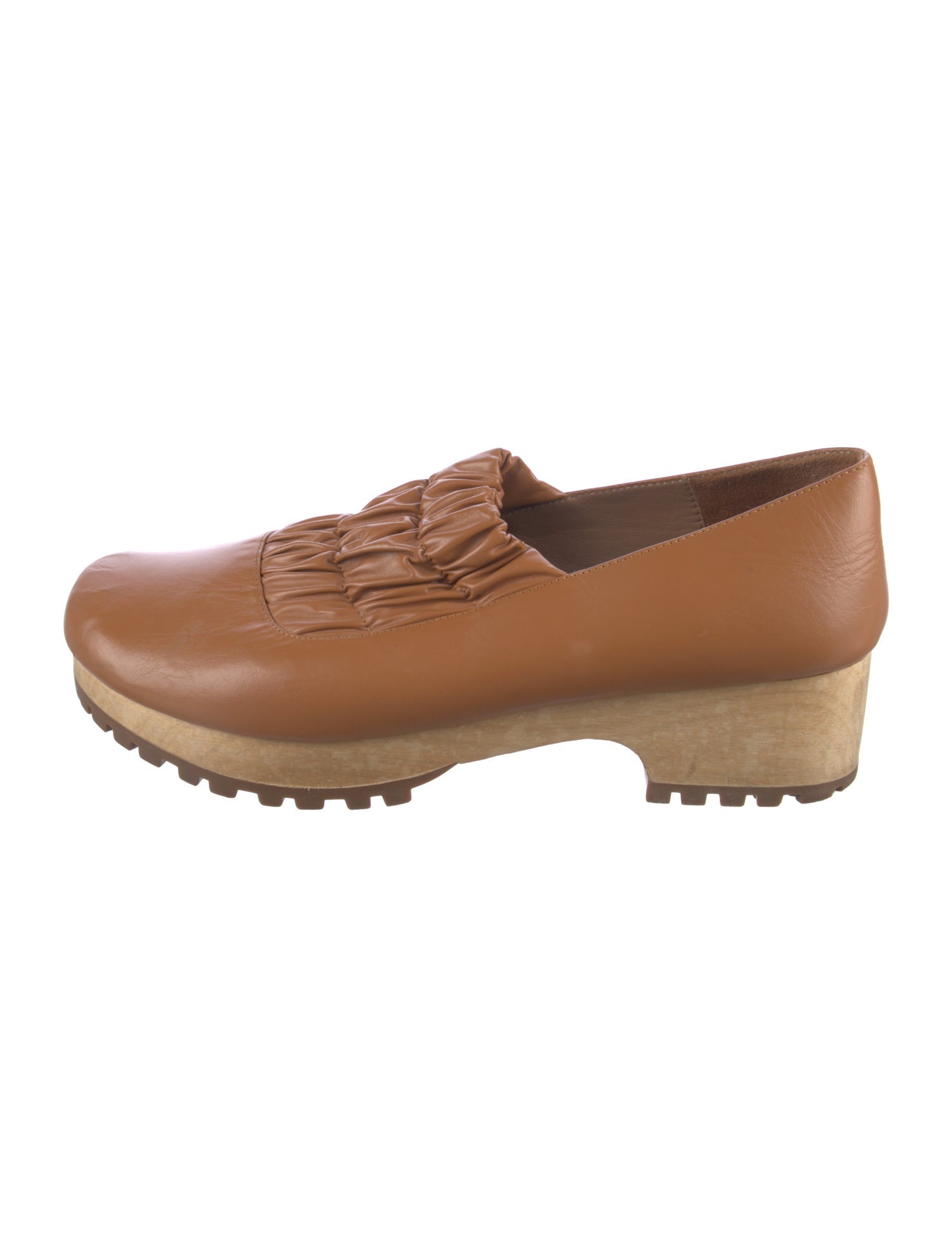 Beklina Leather Ruffle Embellishment Loafers