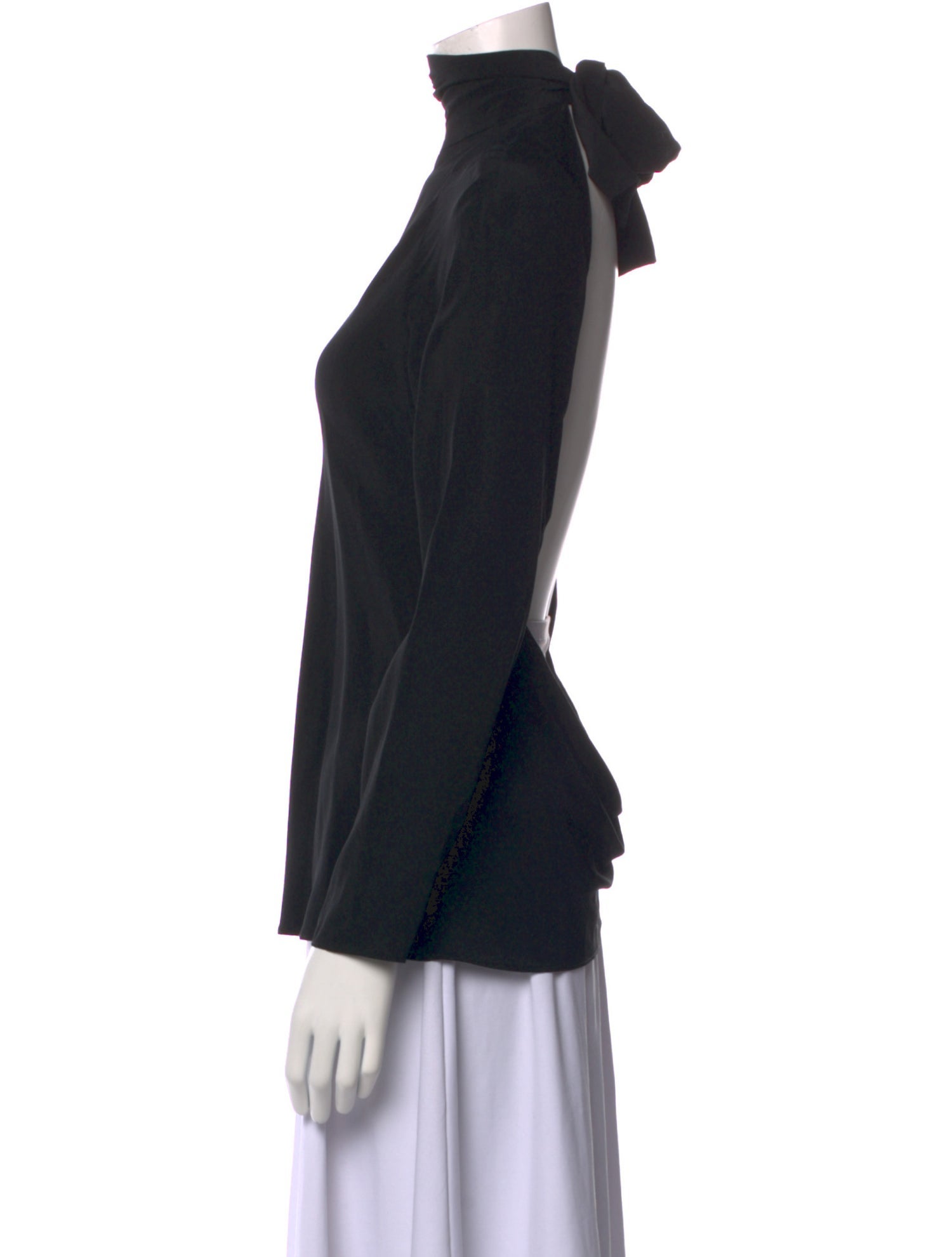 BEARE PARK Silk Turtleneck Top