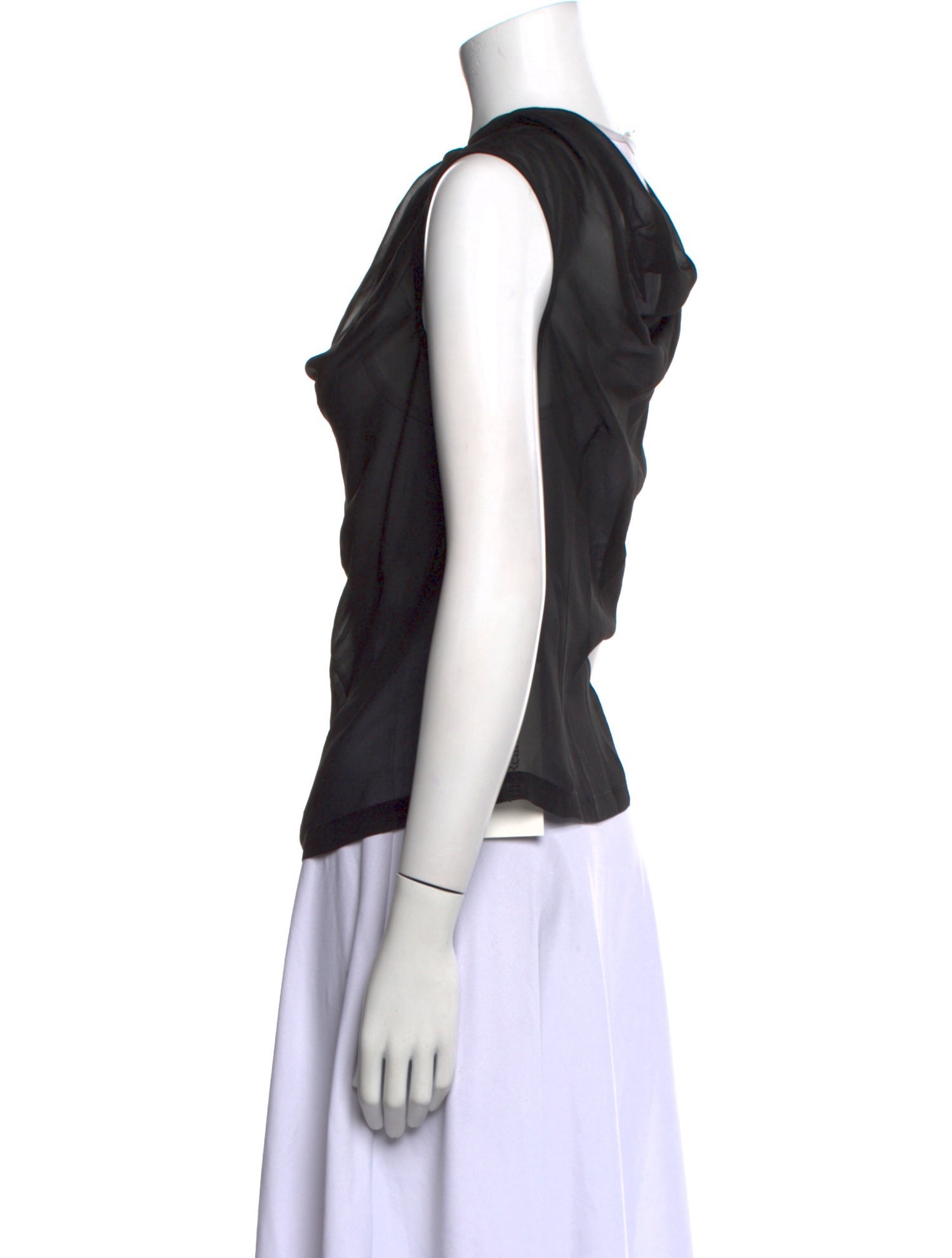 BEARE PARK Silk Cowl Neck Top