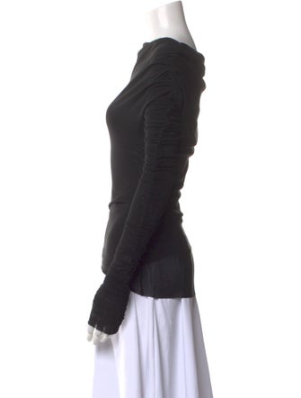 BEARE PARK Bateau Neckline Long Sleeve Top