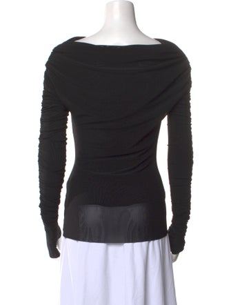 BEARE PARK Bateau Neckline Long Sleeve Top