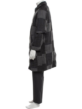 Beams Patchwork Hidden Placket Wool Parka