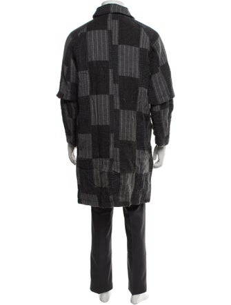 Beams Patchwork Hidden Placket Wool Parka