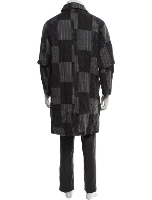 Beams Patchwork Hidden Placket Wool Parka