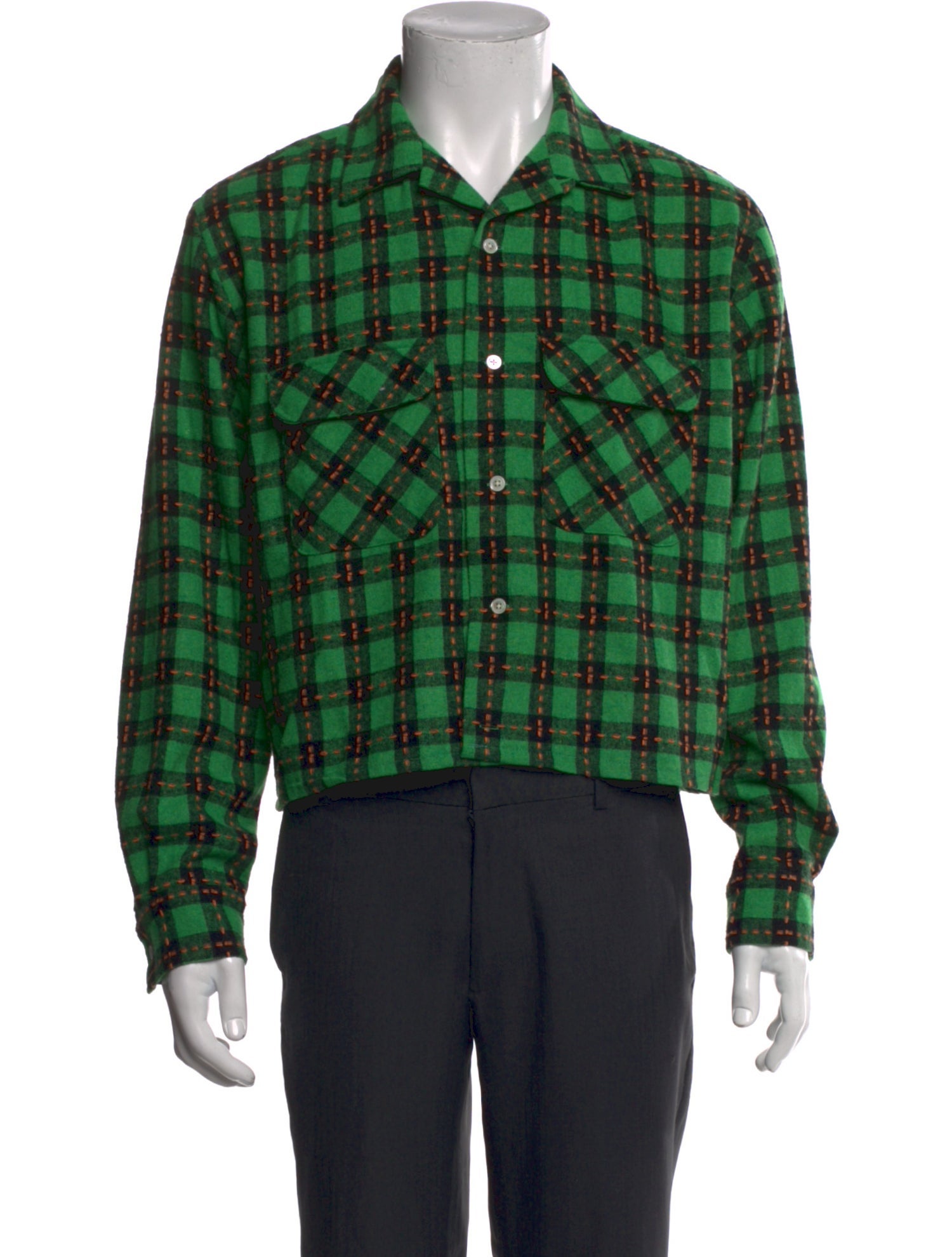Beams Plaid Print Long Sleeve Shirt