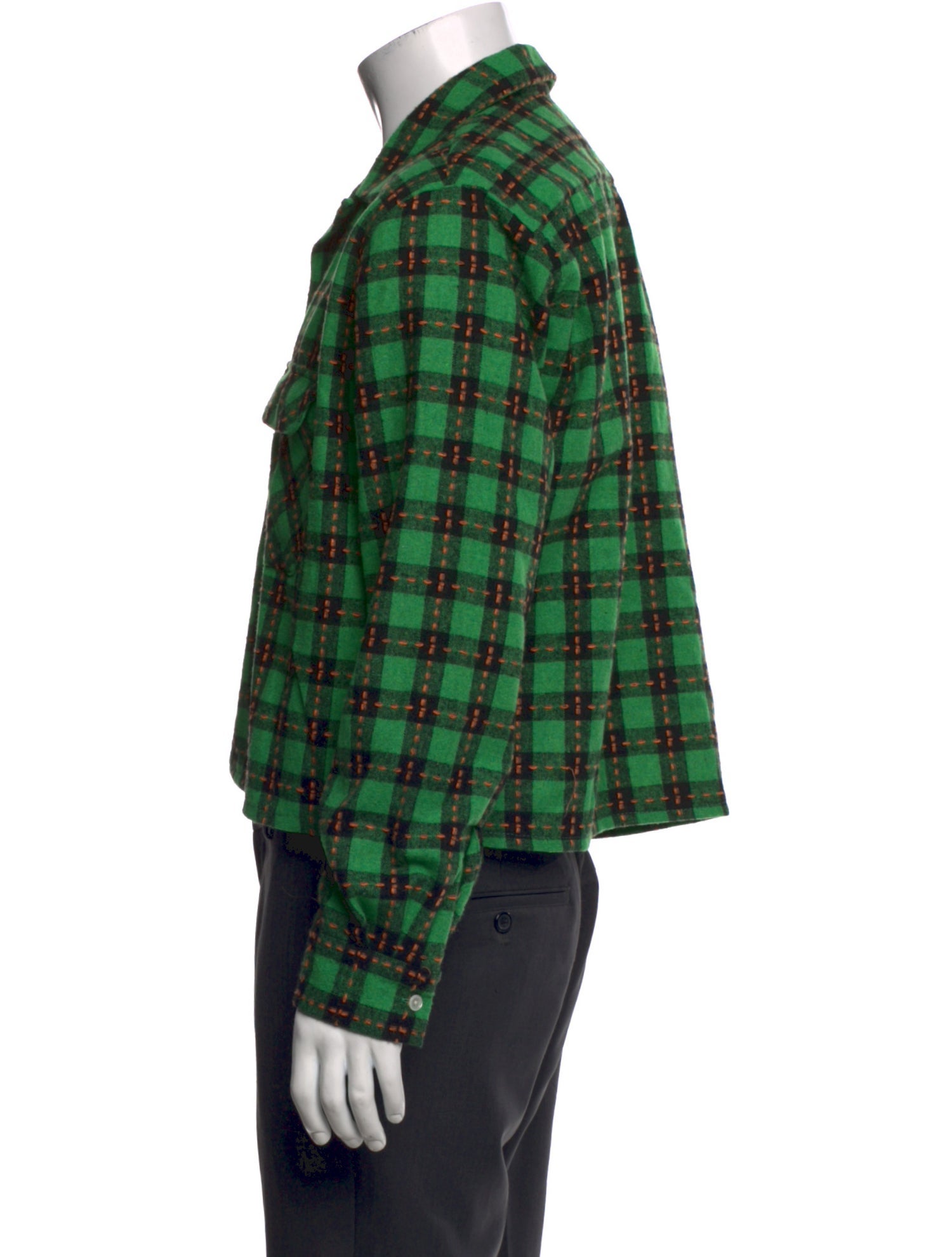 Beams Plaid Print Long Sleeve Shirt