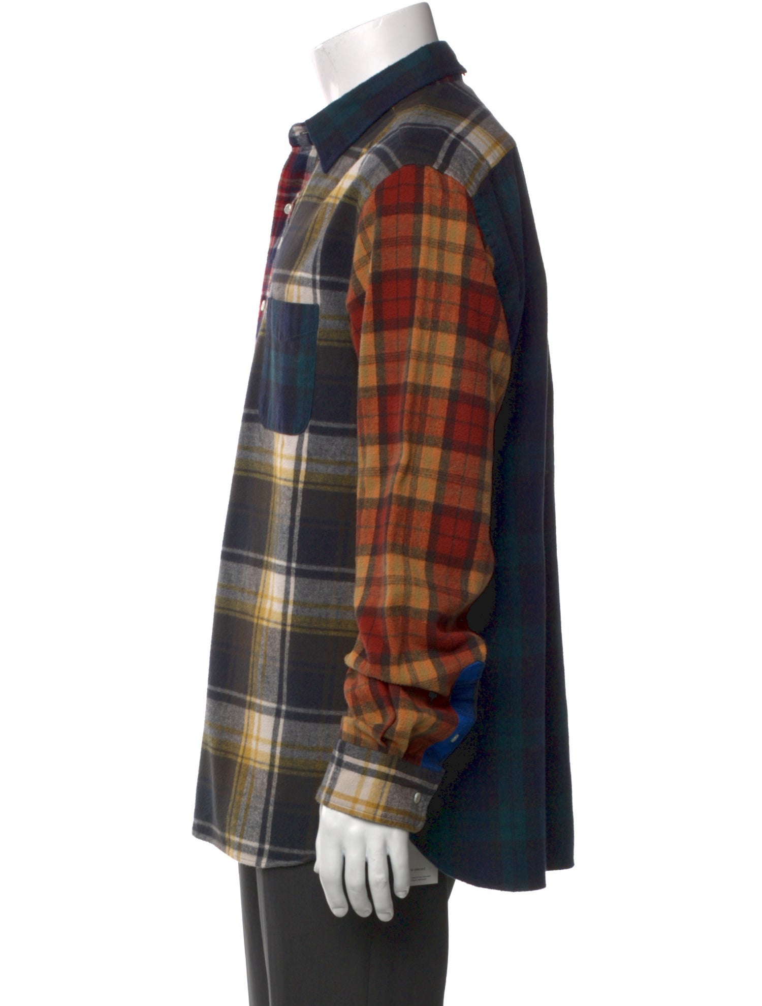 Beams Plaid Print Long Sleeve Shirt