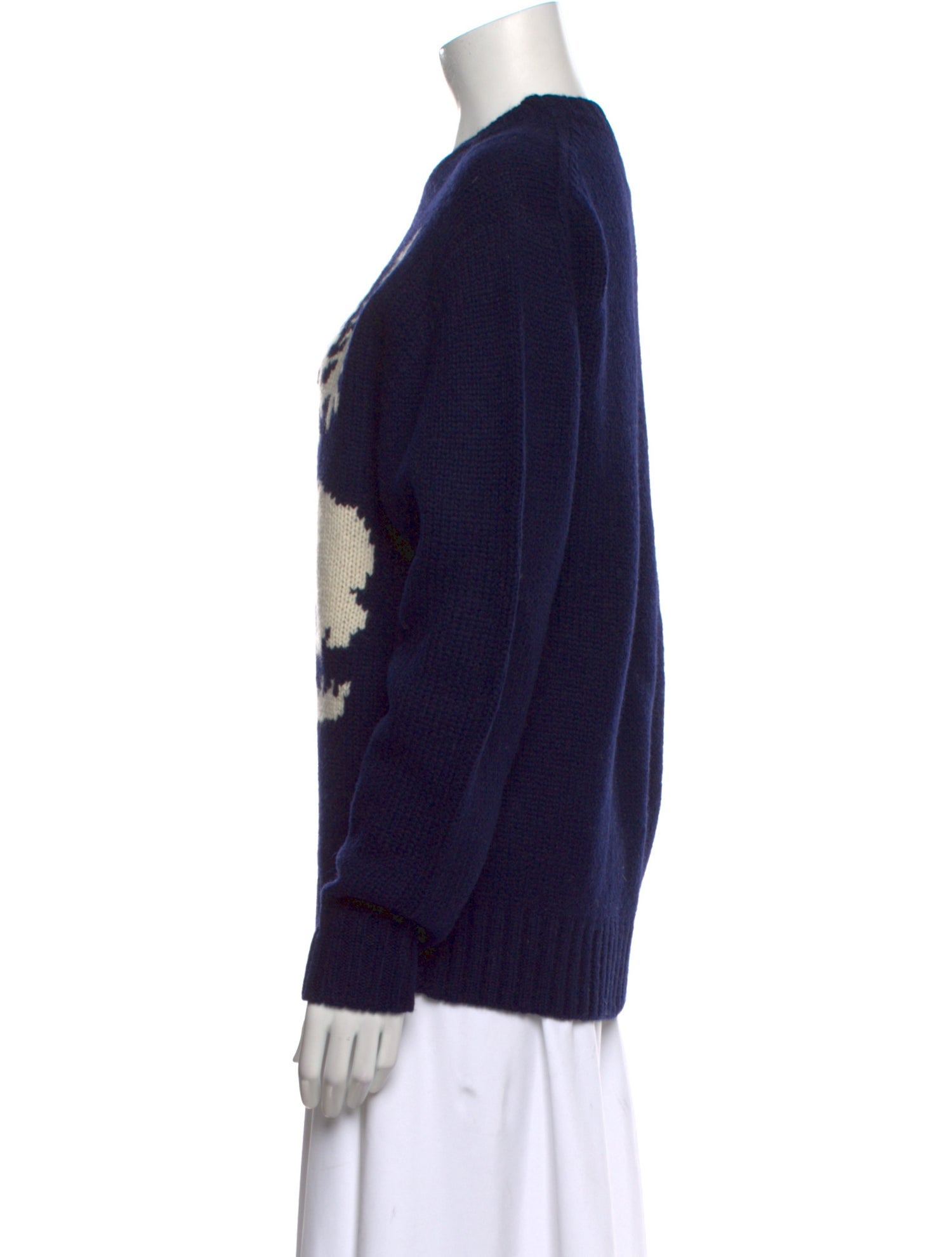 Beams Wool Printed Sweater