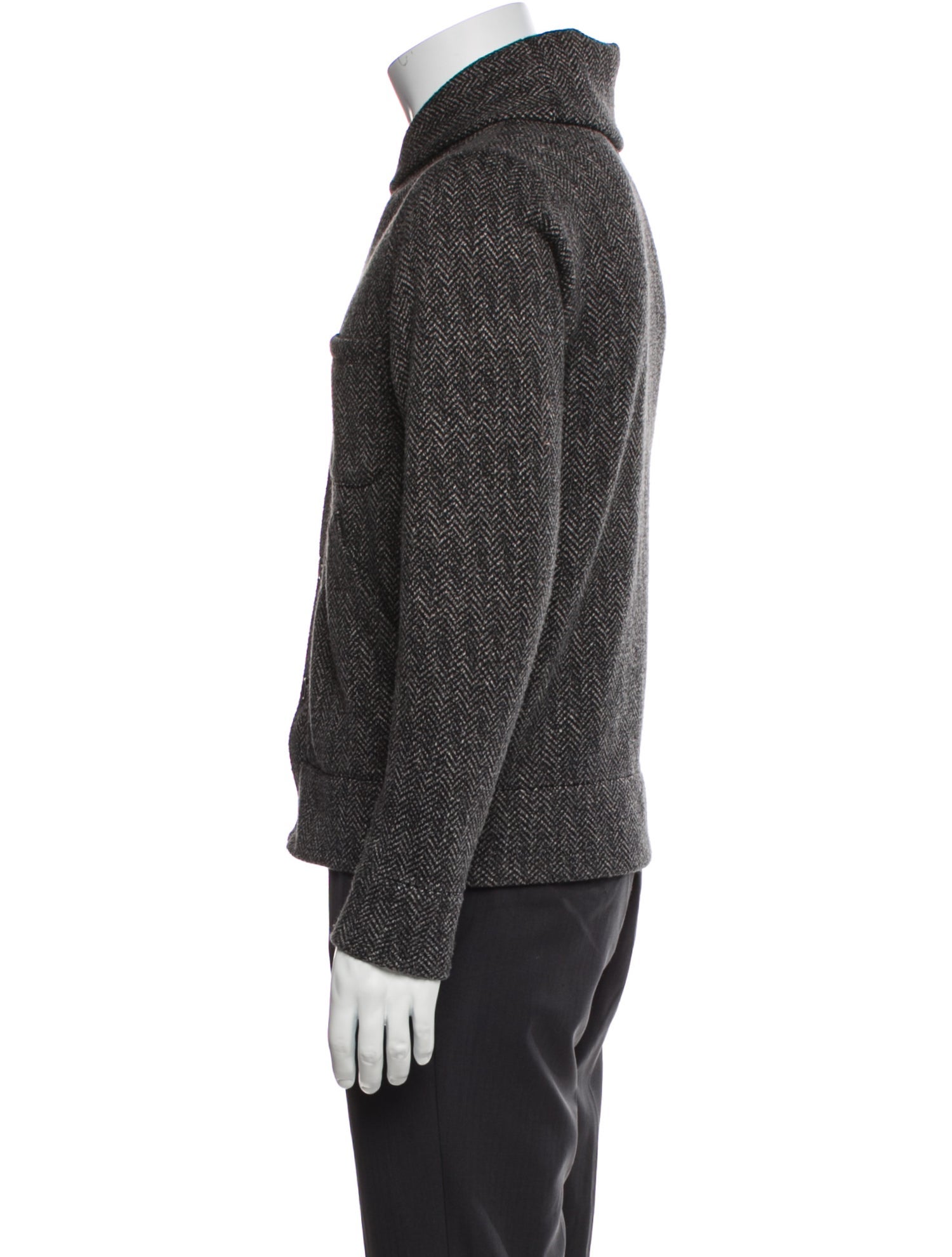 Beams Tweed Pattern Peacoat