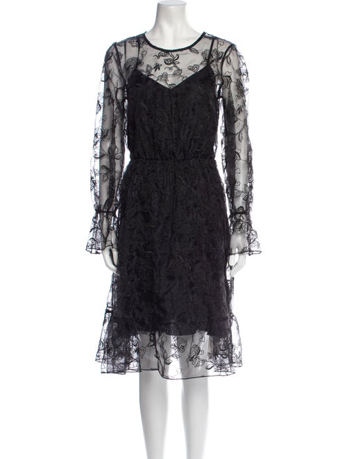 Be Blumarine Lace Pattern Midi Length Dress