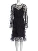 Be Blumarine Lace Pattern Midi Length Dress