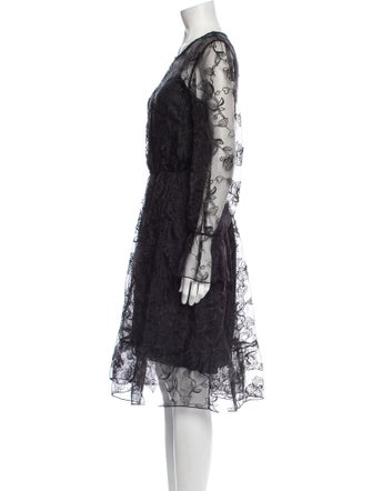 Be Blumarine Lace Pattern Midi Length Dress