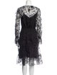 Be Blumarine Lace Pattern Midi Length Dress
