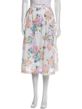 Be Blumarine Floral Print Midi Length Skirt