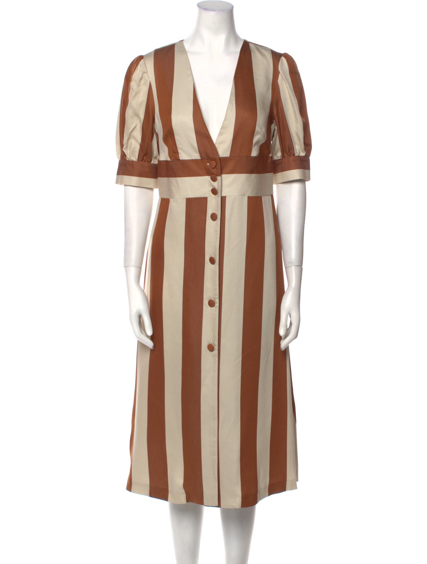 Be Blumarine Striped Midi Length Dress