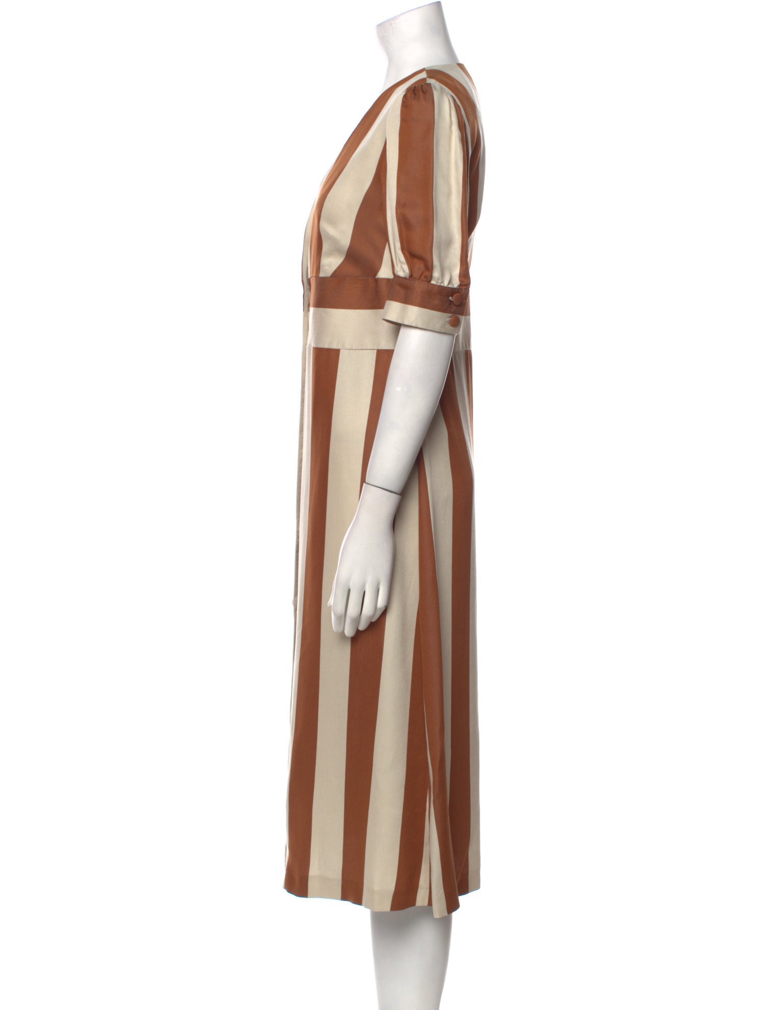 Be Blumarine Striped Midi Length Dress