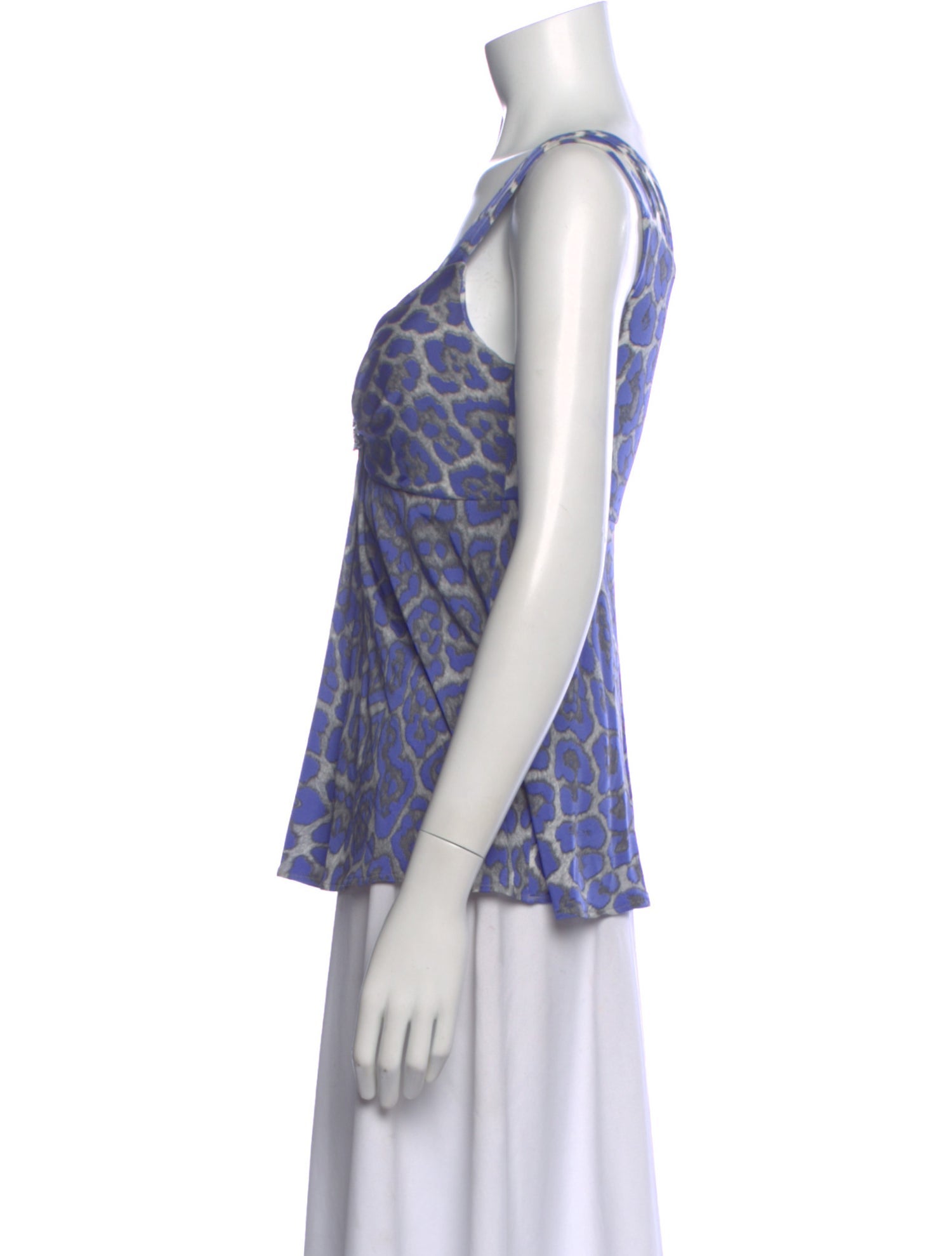 Be Blumarine Animal Print V-Neck Top