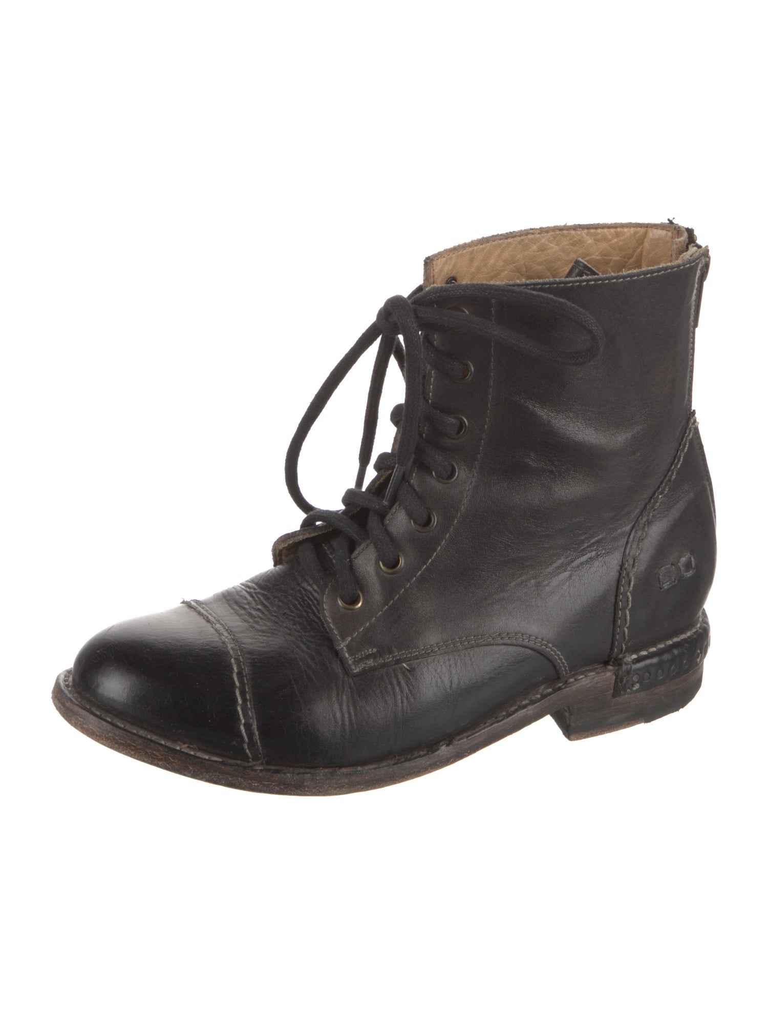 Bed Stu Leather Combat Boots