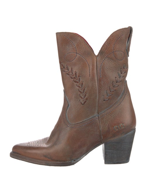 Bed Stu Leather Whipstitch Trim Western Boots