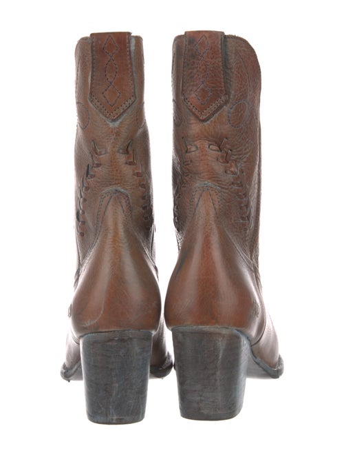 Bed Stu Leather Whipstitch Trim Western Boots