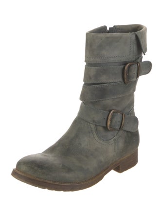 Bed Stu Leather Distressed Accents Moto Boots