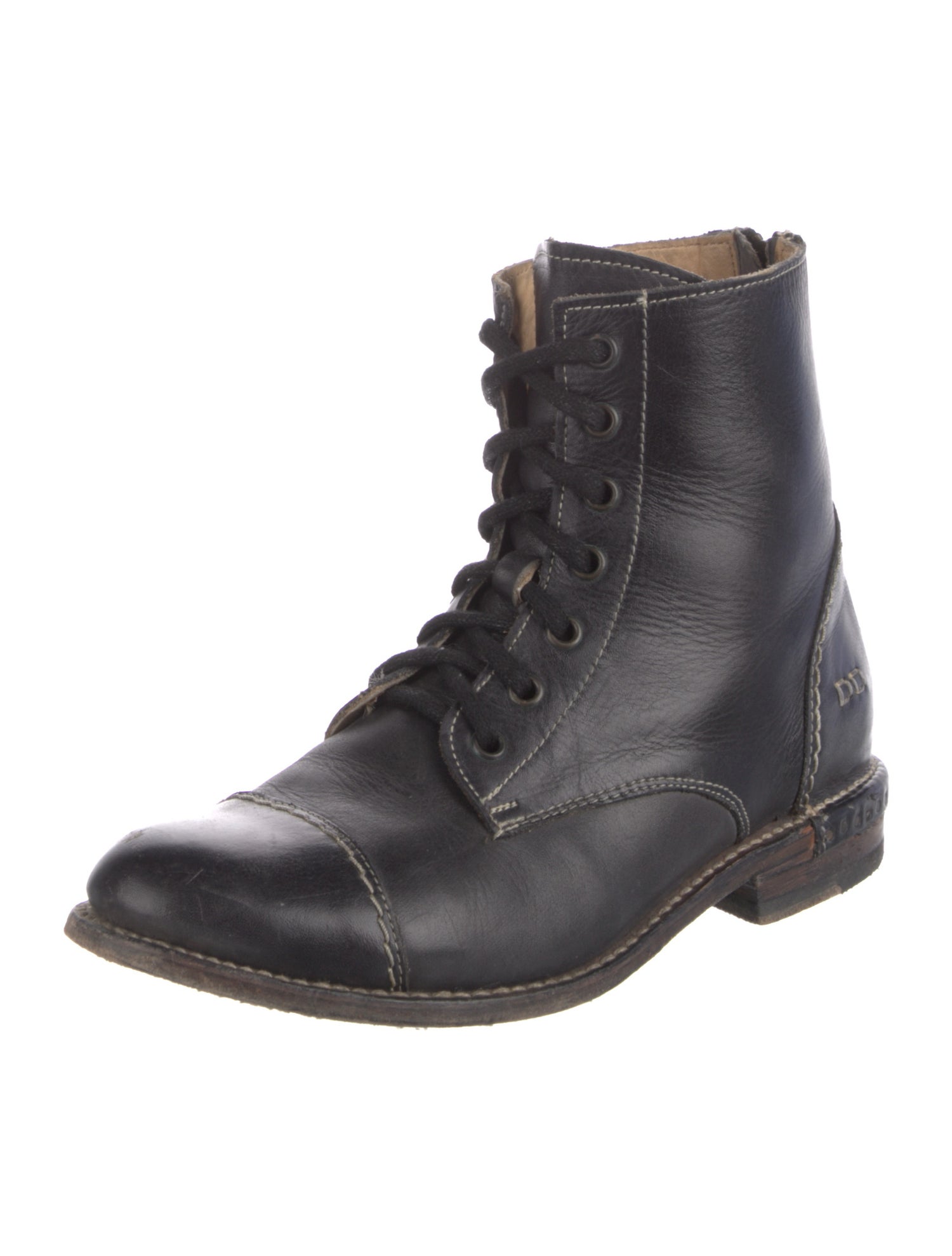 Bed Stu Leather Combat Boots