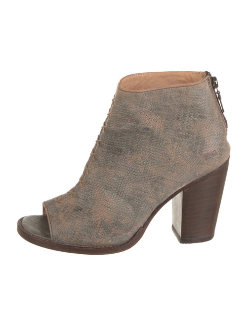 Bed Stu Leather Patterned Boots