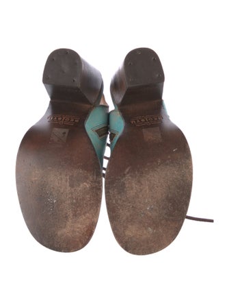 Bed Stu Leather Printed Gladiator Sandals