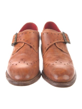 Bed Stu Leather Embroidered Accent Oxfords