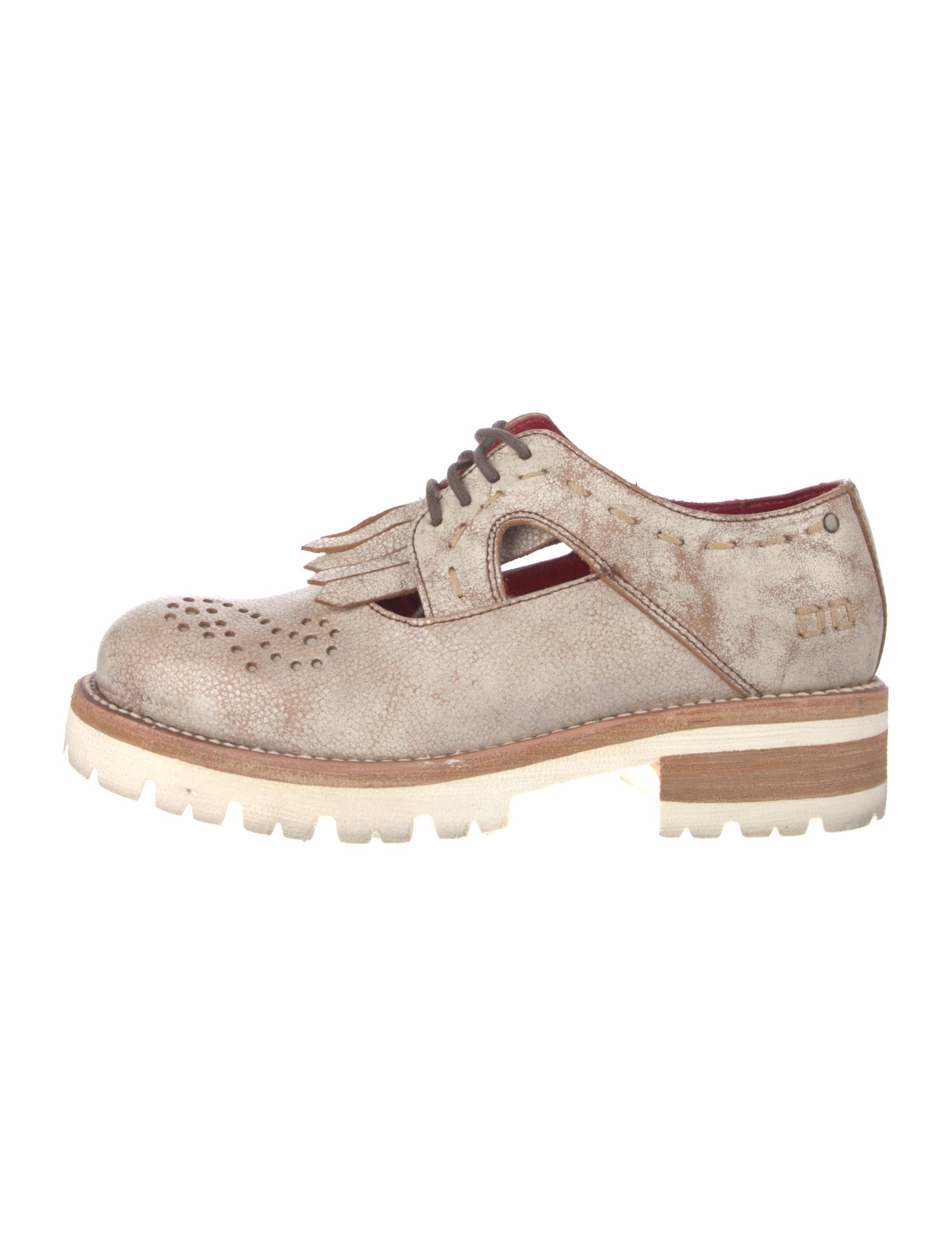 Bed Stu Leather Eyelet Trim Oxfords
