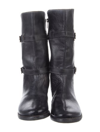 Bed Stu Leather Distressed Accents Moto Boots