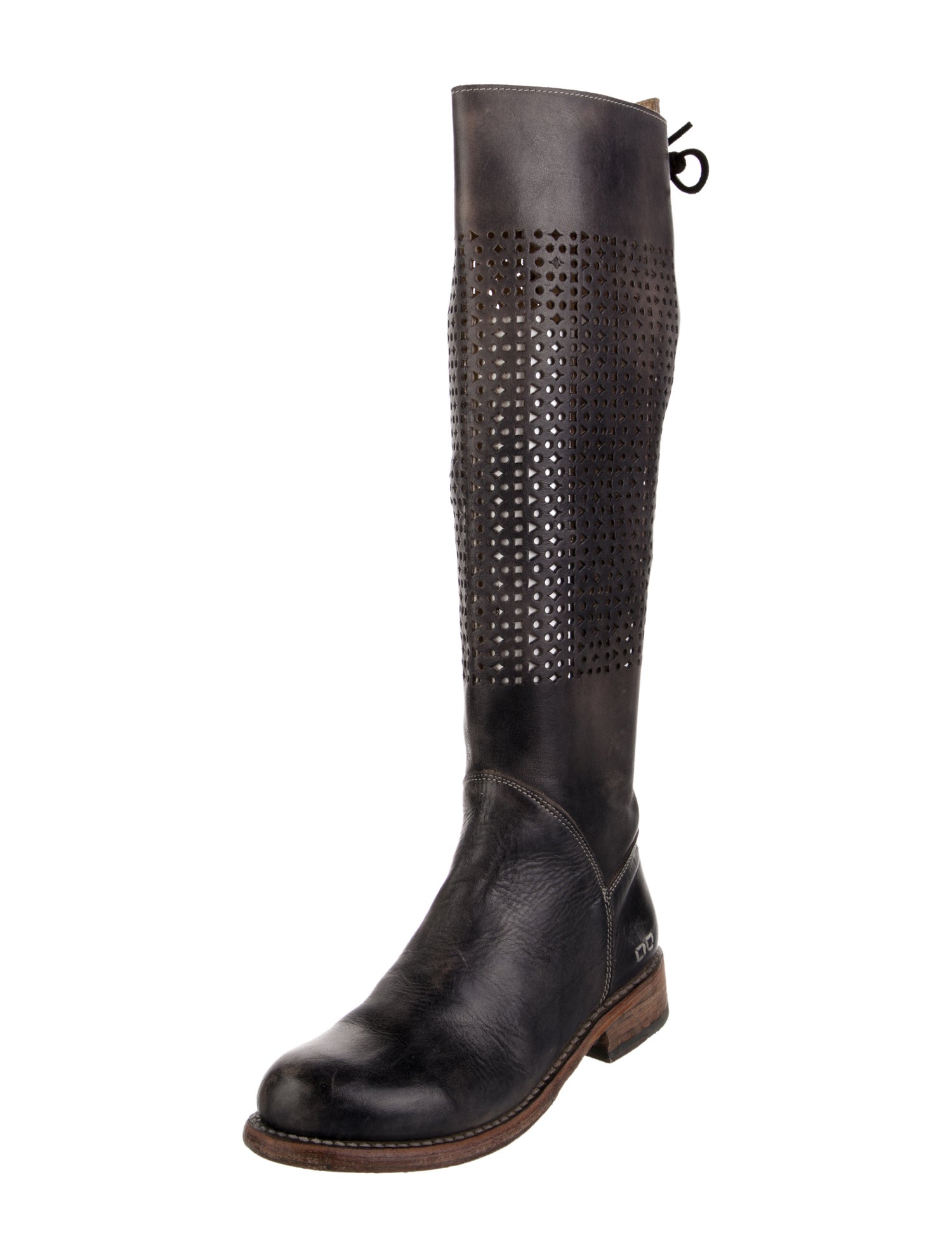 Bed Stu Leather Lasercut Accents Riding Boots