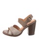 Bed Stu Leather Colorblock Pattern Slingback Sandals