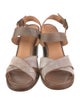 Bed Stu Leather Colorblock Pattern Slingback Sandals