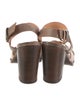 Bed Stu Leather Colorblock Pattern Slingback Sandals