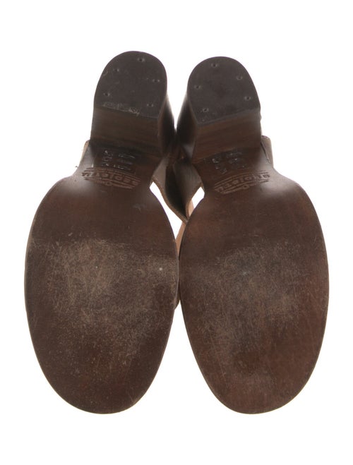 Bed Stu Leather Colorblock Pattern Slingback Sandals