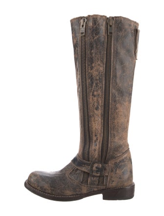 Bed Stu Leather Distressed Accents Riding Boots