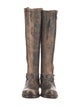 Bed Stu Leather Distressed Accents Riding Boots