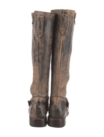 Bed Stu Leather Distressed Accents Riding Boots