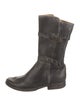 Bed Stu Leather Distressed Accents Moto Boots