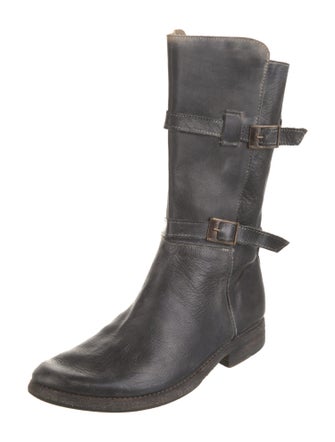 Bed Stu Leather Distressed Accents Moto Boots