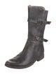 Bed Stu Leather Distressed Accents Moto Boots