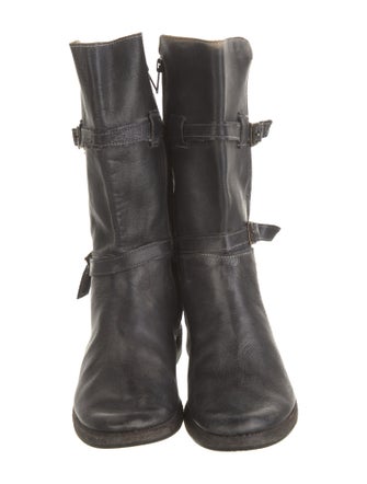Bed Stu Leather Distressed Accents Moto Boots