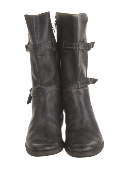 Bed Stu Leather Distressed Accents Moto Boots