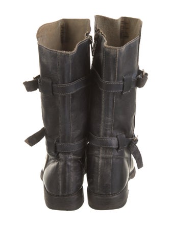 Bed Stu Leather Distressed Accents Moto Boots
