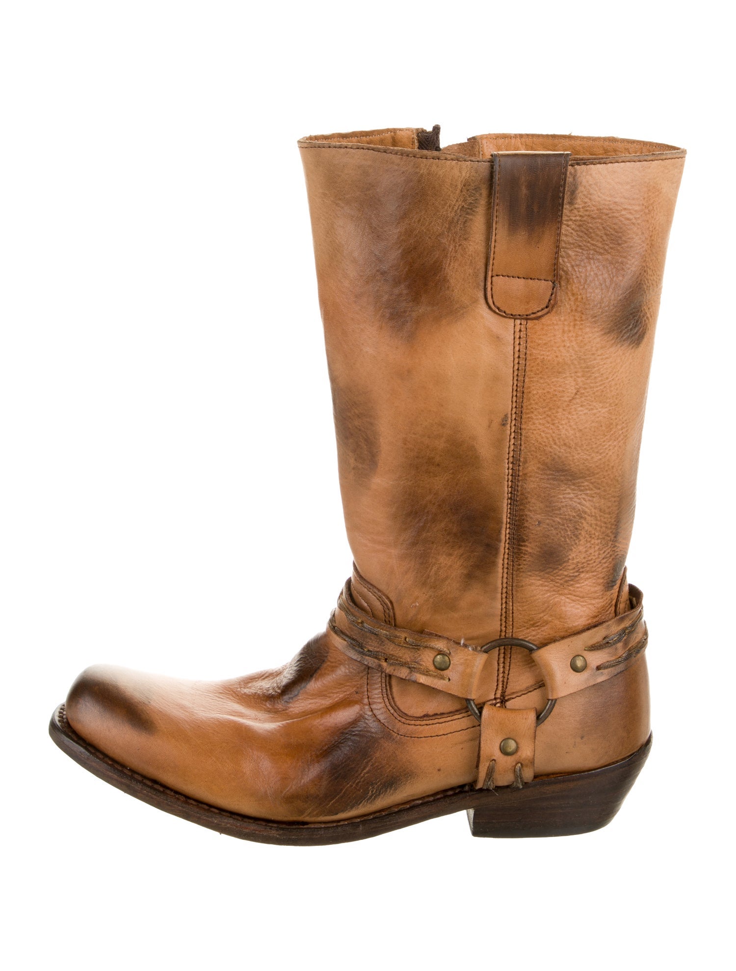 Bed Stu Leather Printed Western Boots