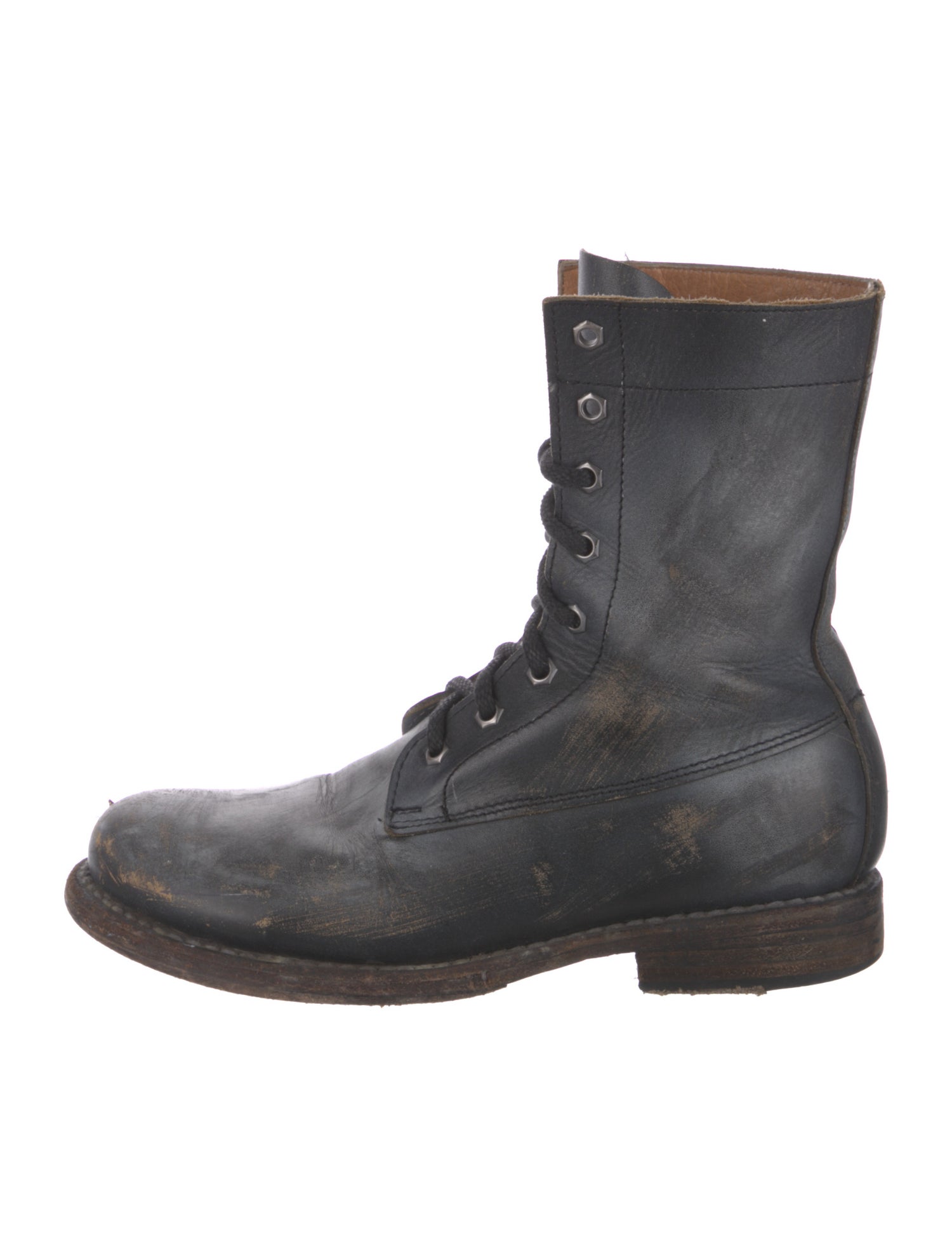Bed Stu Leather Combat Boots