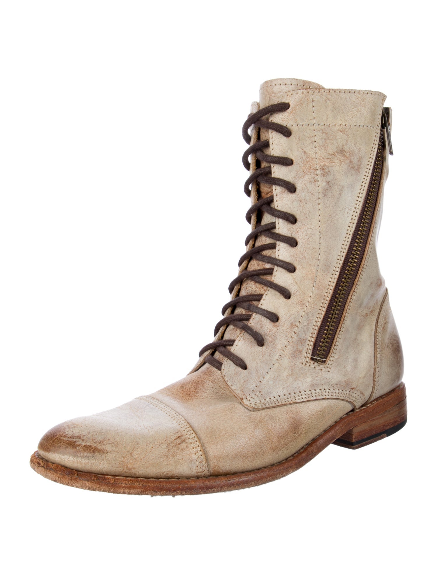Bed Stu Leather Combat Boots