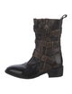 Bed Stu Leather Distressed Accents Combat Boots