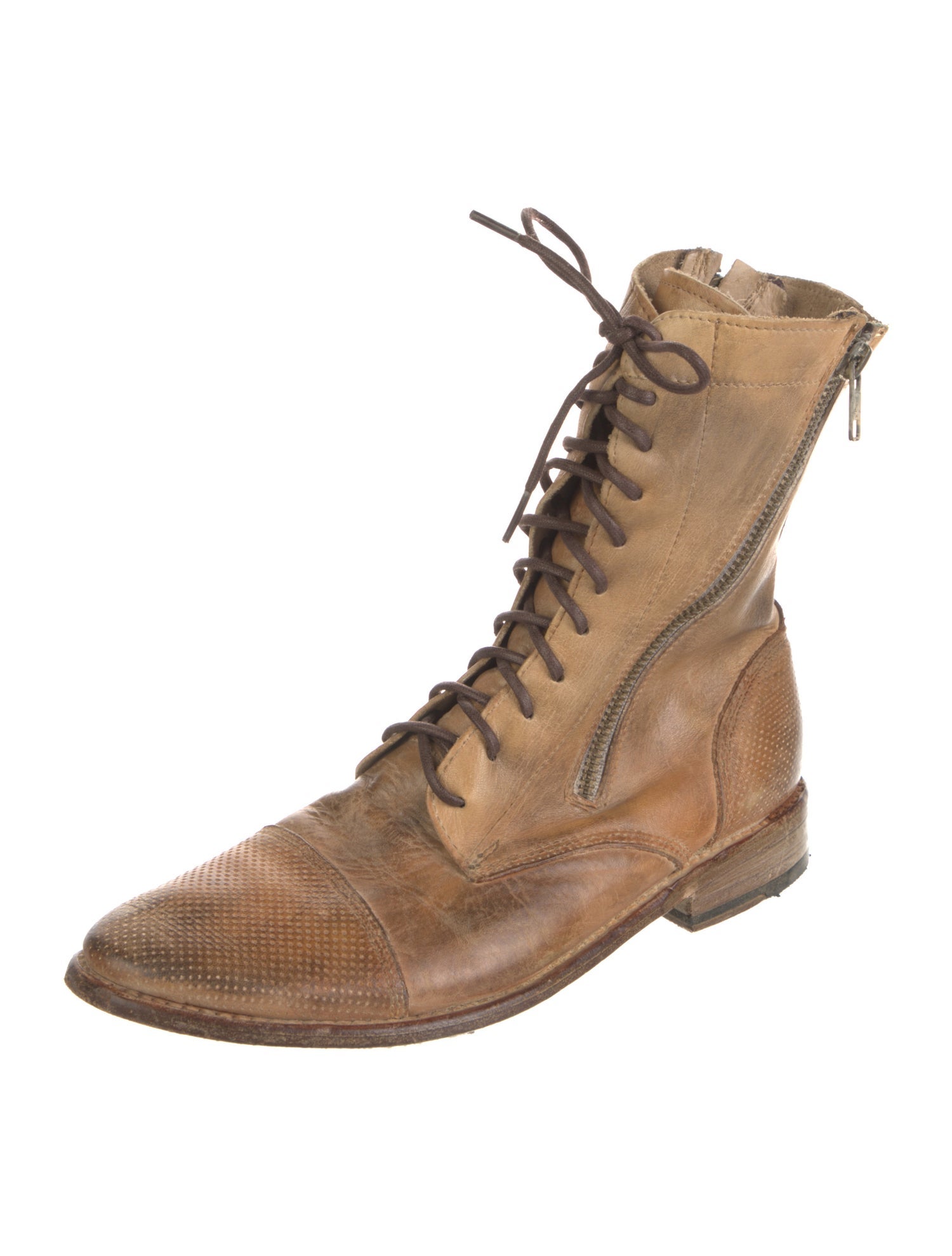 Bed Stu Leather Combat Boots